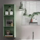 Koupelnová kompozice s medovým dubovým základem, umyvadlem a zrcadlem Made in Italy - Kilo Viadurini