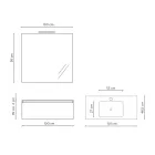 Koupelnová kompozice se závěsným podstavcem, zrcadlem a umyvadlem Made in Italy - Dream Viadurini