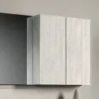 Koupelnová sestava se zásuvkami, umyvadlem, zrcadlem a nástěnnou skříňkou - Orione Viadurini