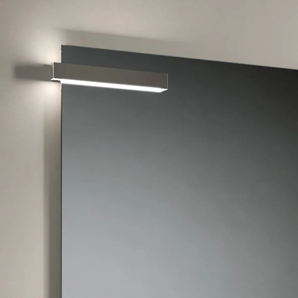 Koupelnová sestava se zásuvkami, umyvadlem, zrcadlem a nástěnnou skříňkou - Orione Viadurini