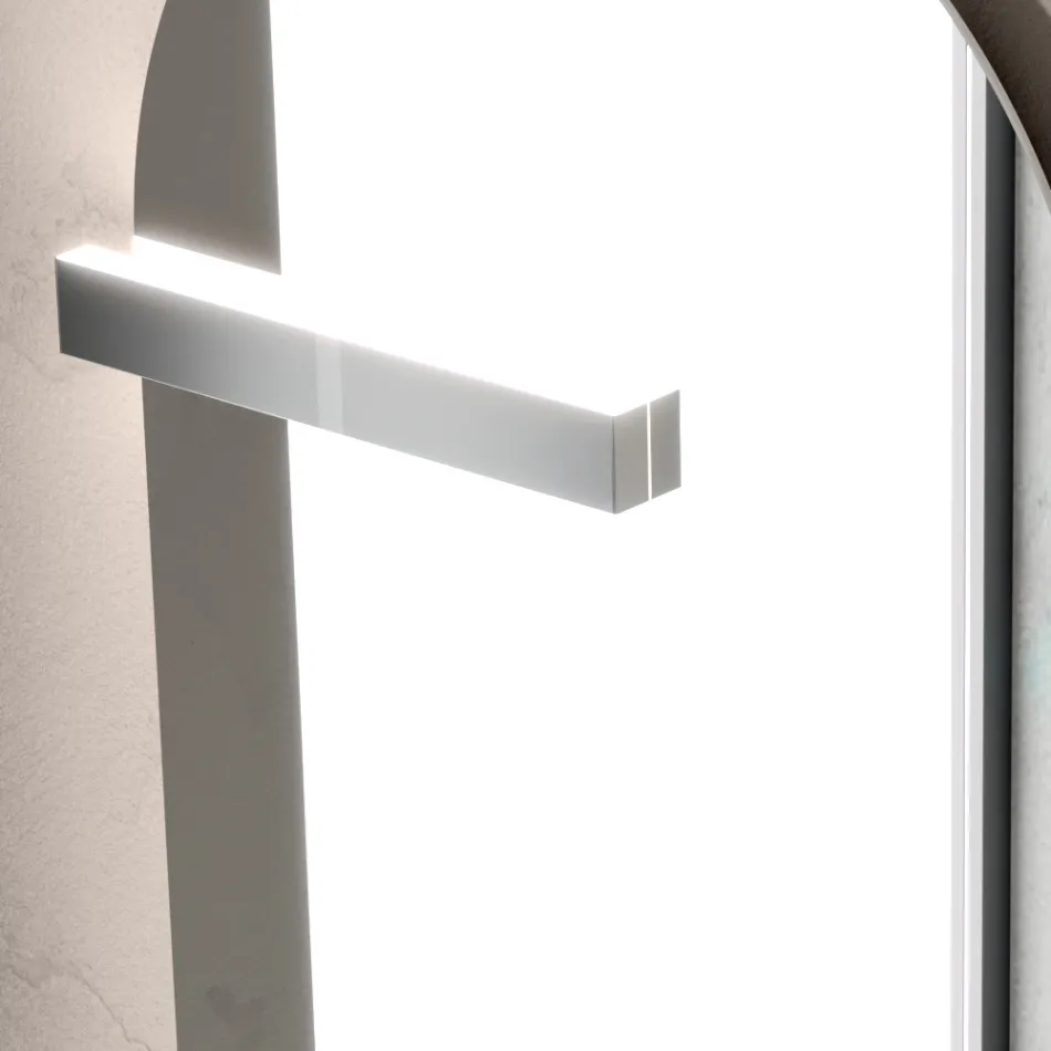 Koupelnová sestava se zásuvkou, umyvadlem, zrcadlem, nástěnnou skříňkou a policí - Elios Viadurini