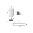 Koupelnová sestava se zásuvkou, umyvadlem, zrcadlem, nástěnnou skříňkou a policí - Elios Viadurini