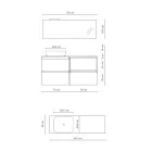 Složení koupelny s keramickým umyvadlem a zrcadlem Made in Italy - Dream Viadurini