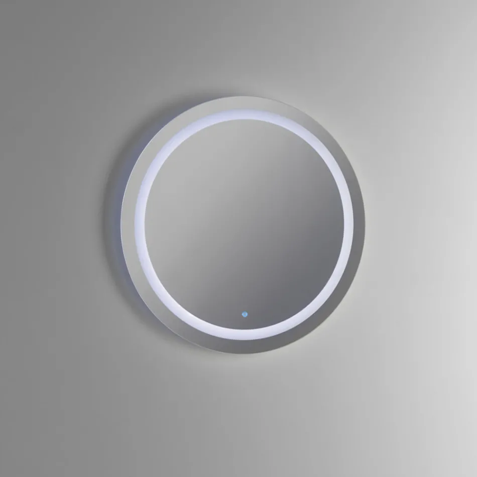 Koupelnová kompozice s pryskyřičným umyvadlem a zrcadlem Made in Italy - Palom Viadurini