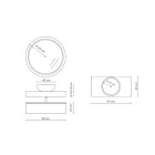 Koupelnová kompozice s pryskyřičným umyvadlem a zrcadlem Made in Italy - Palom Viadurini