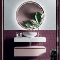 Koupelnová kompozice s pryskyřičným umyvadlem a zrcadlem Made in Italy - Palom