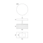 Koupelnová kompozice s deskou Calacatta HPL Made in Italy - Talassa Viadurini