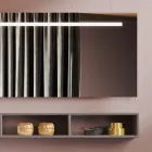 Koupelnové složení se zrcadlem a lampou, základna proti poškrábání Made in Italy - Dream Viadurini