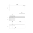 Koupelnová kompozice se zrcadlem a policí Made in Italy - Erebo Viadurini