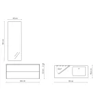 Koupelnové složení se zrcadlem otočným o 180°, podstavec a umyvadlo Made in Italy - kilogramy Viadurini