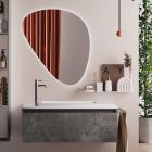 Koupelnová kompozice s moderním zrcadlem, made in Italy podstavec a umyvadlo - sen Viadurini