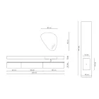 Složení koupelny s moderním zrcadlem a konzolovým umyvadlem Made in Italy - Palom Viadurini