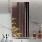 Dvojité složení koupelny s obdélníkovým zrcadlem a umyvadlem Made in Italy - Palom Viadurini