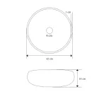 Šedá kompozice koupelny s kulatým zrcadlem a různými doplňky - Maryse Viadurini