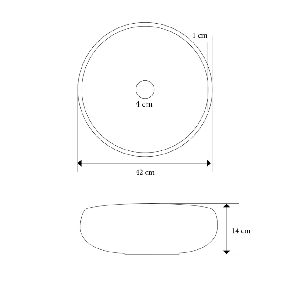 Šedá kompozice koupelny s kulatým zrcadlem a různými doplňky - Maryse Viadurini