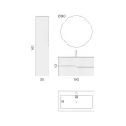 Kompozice koupelny v dubu Rio Cannettato Made in Italy - Afrodite Viadurini