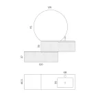 Kompozice koupelny v dubu Rio a šedé Cannettati Made in Italy - Chrono Viadurini