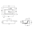 Složení koupelny Keramické umyvadlo a ocelová základna Made in Italy - Quadro Viadurini