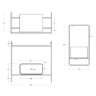 Složení koupelny Umyvadlo z keramiky a zrcadla Made in Italy - Chantal Viadurini