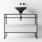 Složení koupelny Umyvadlo z keramiky a zrcadla Made in Italy - Hoscar Viadurini