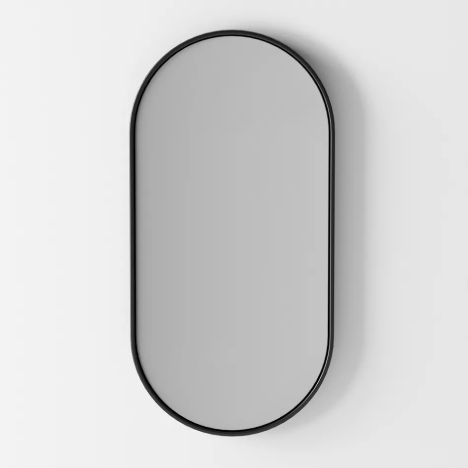 Složení koupelny Umyvadlo z keramiky a zrcadla Made in Italy - Hoscar Viadurini