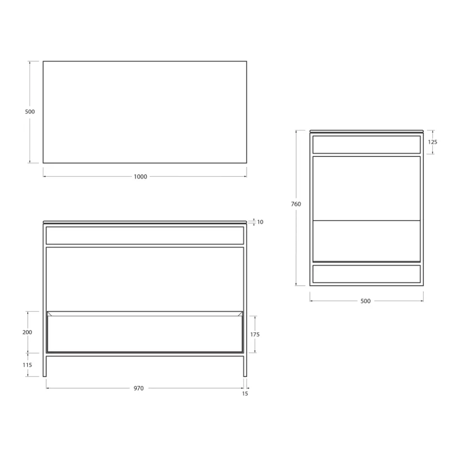 Složení koupelny Umyvadlo z keramiky a zrcadla Made in Italy - Hoscar Viadurini