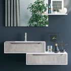 Složení závěsné koupelny, zrcadlové a betonové základy Made in Italy - Polsen Viadurini