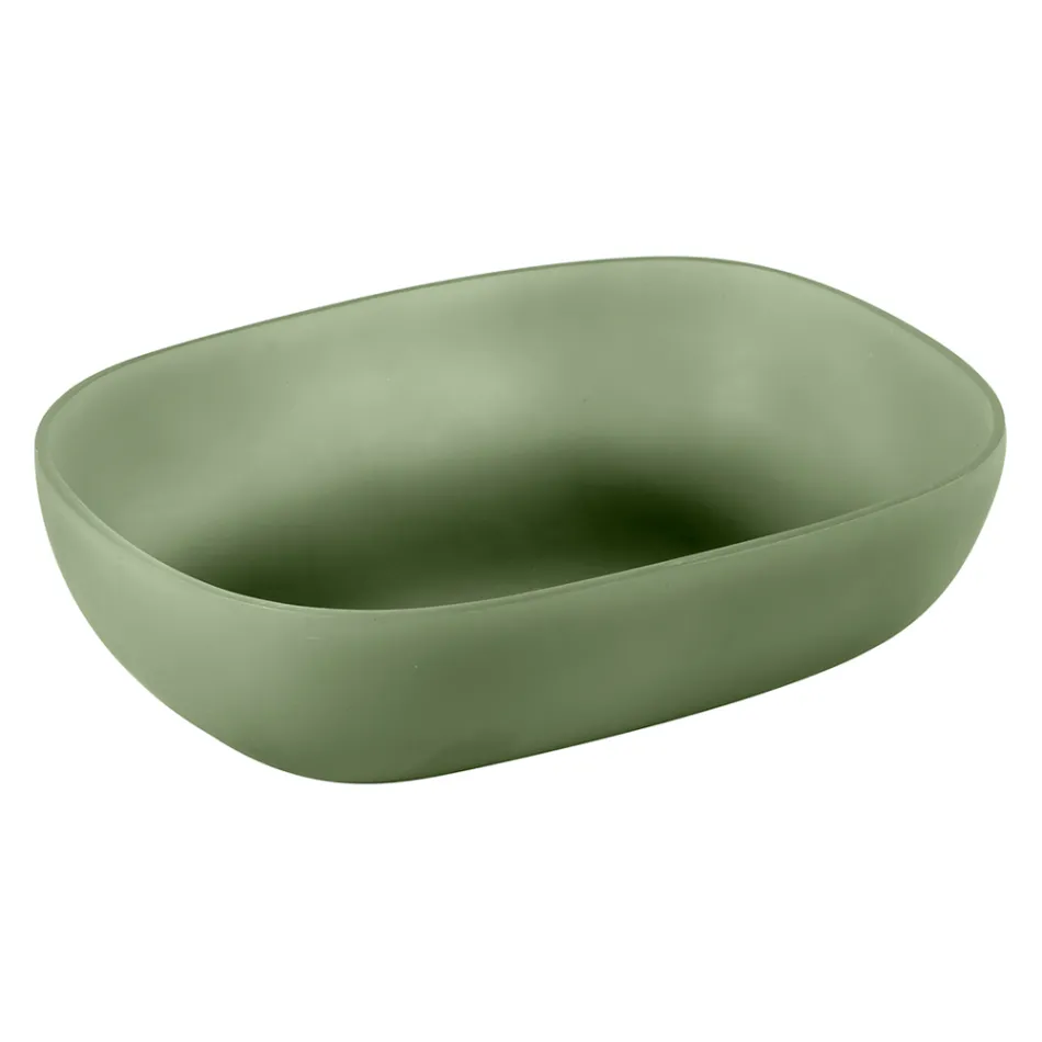 Zelené složení koupelny se skříňkou proti poškrábání a doplňky - Patryk Viadurini