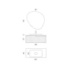 Sage Green Koupelnové složení s pryskyřičným umyvadlem Made in Italy - Artemide Viadurini