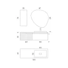 Složení koupelny šalvěj zelená a dub Cannettato Made in Italy - Uran Viadurini