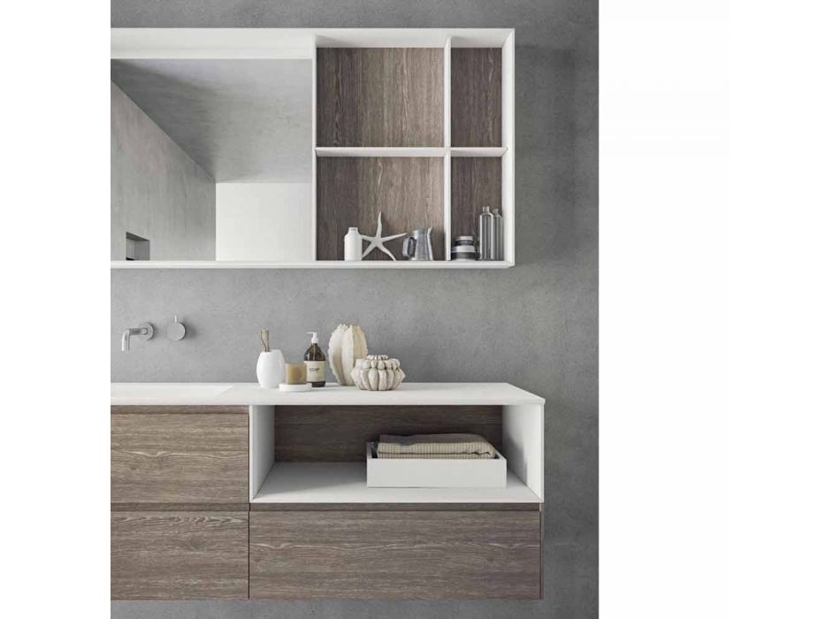 Složení koupelnového nábytku, moderní a zavěšený design vyrobený v Itálii - Callisi8 Viadurini