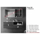 Složení koupelnového nábytku, moderní a zavěšený design vyrobený v Itálii - Callisi8 Viadurini