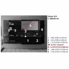 Složení zavěšeného a moderního koupelnového nábytku, designový nábytek - Callisi12 Viadurini