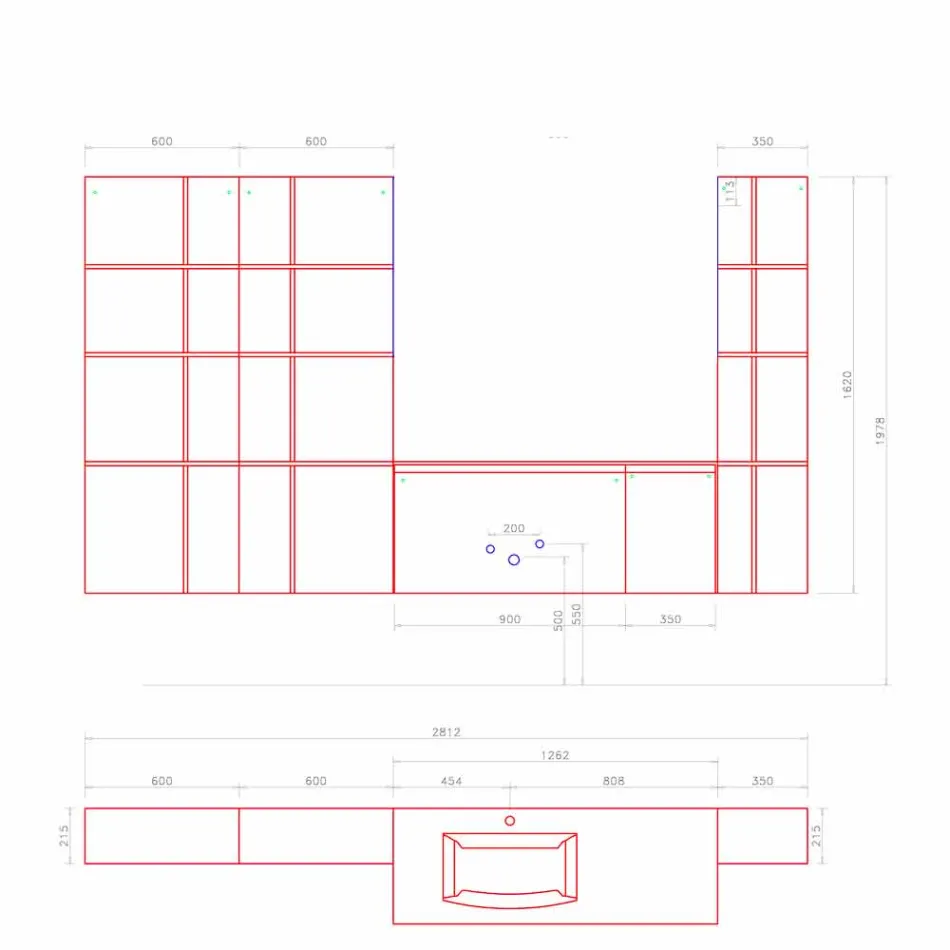 Složení zavěšeného a moderního koupelnového nábytku, designový nábytek - Callisi12 Viadurini