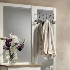 Vstupní kompozice v dvoubarevném bílém vosku a přírodní dřevěné desce - Fatuo Viadurini