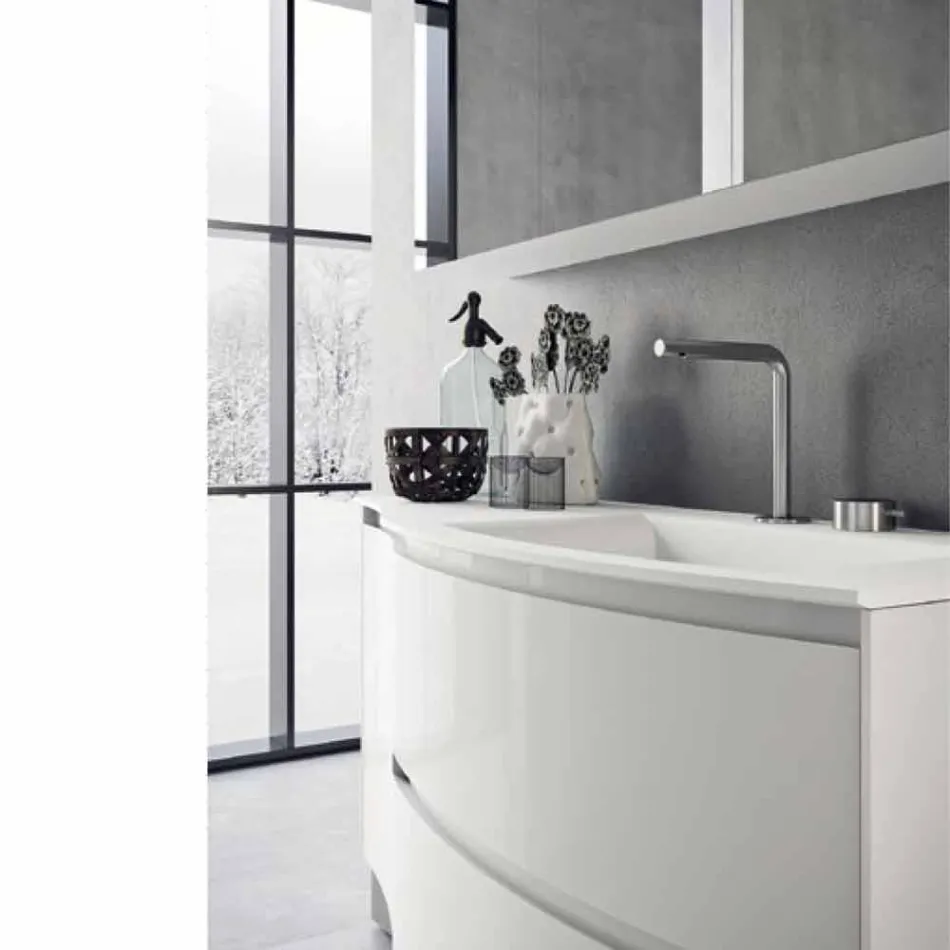 Moderní a zavěšená koupelnová kompozice vyrobená v Itálii - Callisi7 Viadurini