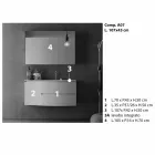 Moderní a zavěšená koupelnová kompozice vyrobená v Itálii - Callisi7 Viadurini