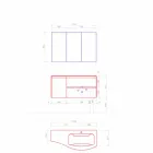 Moderní a zavěšená koupelnová kompozice vyrobená v Itálii - Callisi7 Viadurini