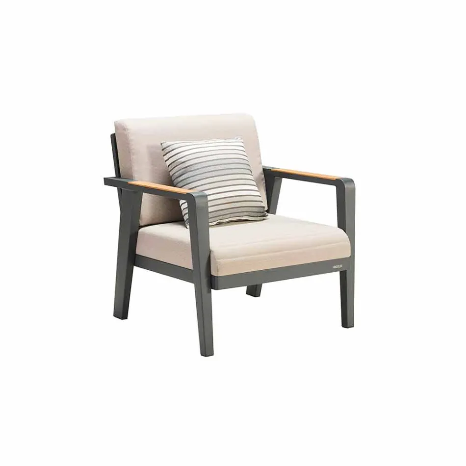 Venkovní složení 3místná pohovka, 2 křesla a konferenční stolek - Moira Viadurini