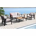 Složení zahrady 2místná pohovka, 2 křesla a konferenční stolek - Moira Viadurini