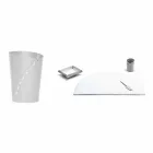 Moderní kancelářské složení z regenerované kůže vyrobené v Itálii - Meduna Viadurini