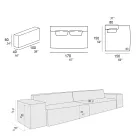 Složení 1 pohovky, 1 loketní opěrky a 1 poloostrova - Bizarní Viadurini