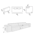 Složení 1 pohovky, 1 loketní opěrky a 1 poloostrova - Bizarní Viadurini