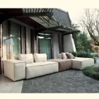 Složení 1 pufu s opěradlem, 1 pufu a 1 poloostrova - Bizarní Viadurini