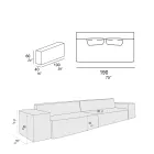 Složení 2 pohovek s opěradlem a 2 područkami - Bizarní Viadurini