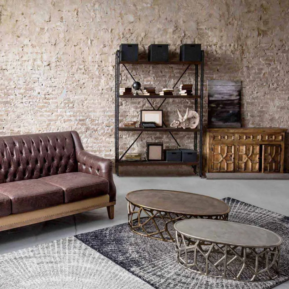 Složení 2 hliníkových konferenčních stolků Homemotion - Solomon Viadurini