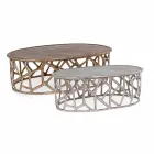 Složení 2 hliníkových konferenčních stolků Homemotion - Solomon Viadurini