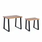 Složení 2 konferenčních stolků ve dřevě a oceli Homemotion - Artur Viadurini