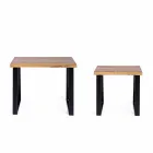 Složení 2 konferenčních stolků ve dřevě a oceli Homemotion - Artur Viadurini