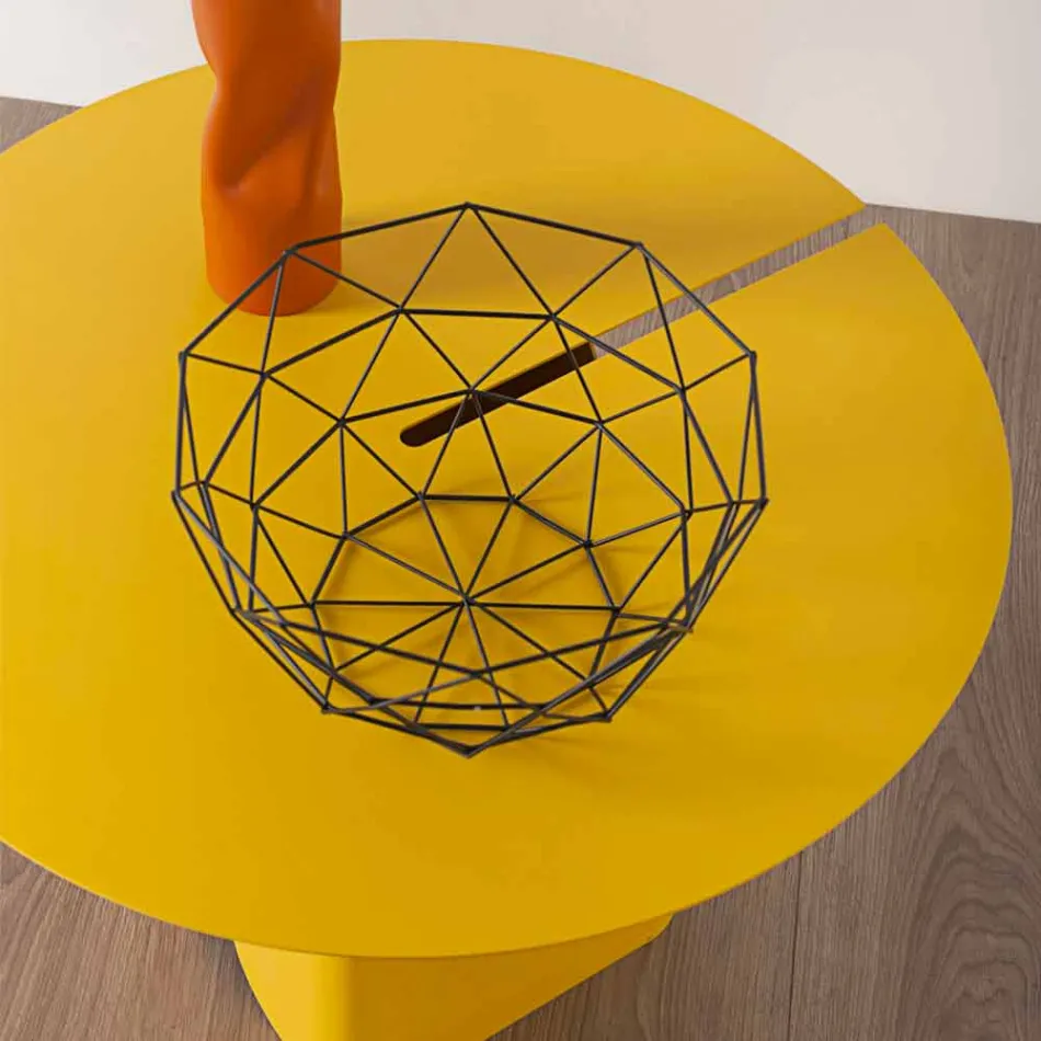 Složení 2 moderních konferenčních stolků z oceli vyrobené v Itálii - topol Viadurini